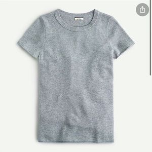 EUC J Crew Short Sleeve Grey Cashmere TShirt, Sz M